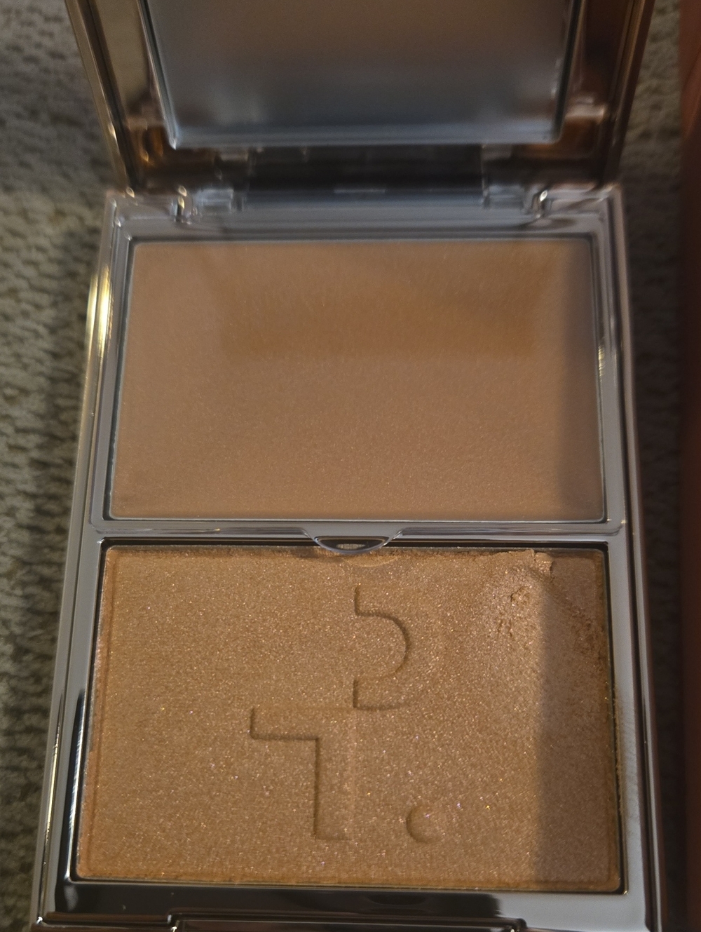 Patrick Ta Major Glow Creme & Powder Highlighter Duo Daddy Full Size Swatched